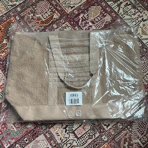 Beige Sherpa Tote Bag